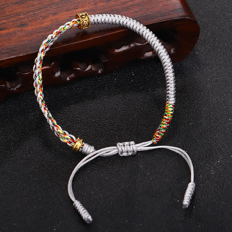 Buddha Stones Om Mani Padme Hum Protection Luck String Bracelet Bracelet BS 6
