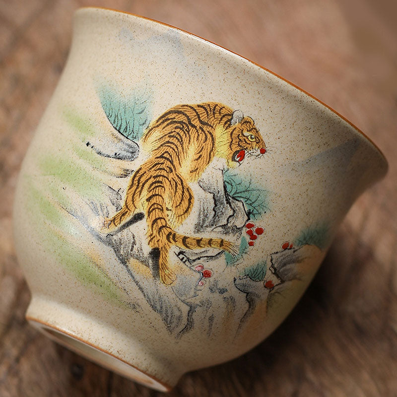 Buddha Stones 12 Chinese Zodiac Ceramic Teacup Kung Fu Tea Cup 130ml Cup BS 8
