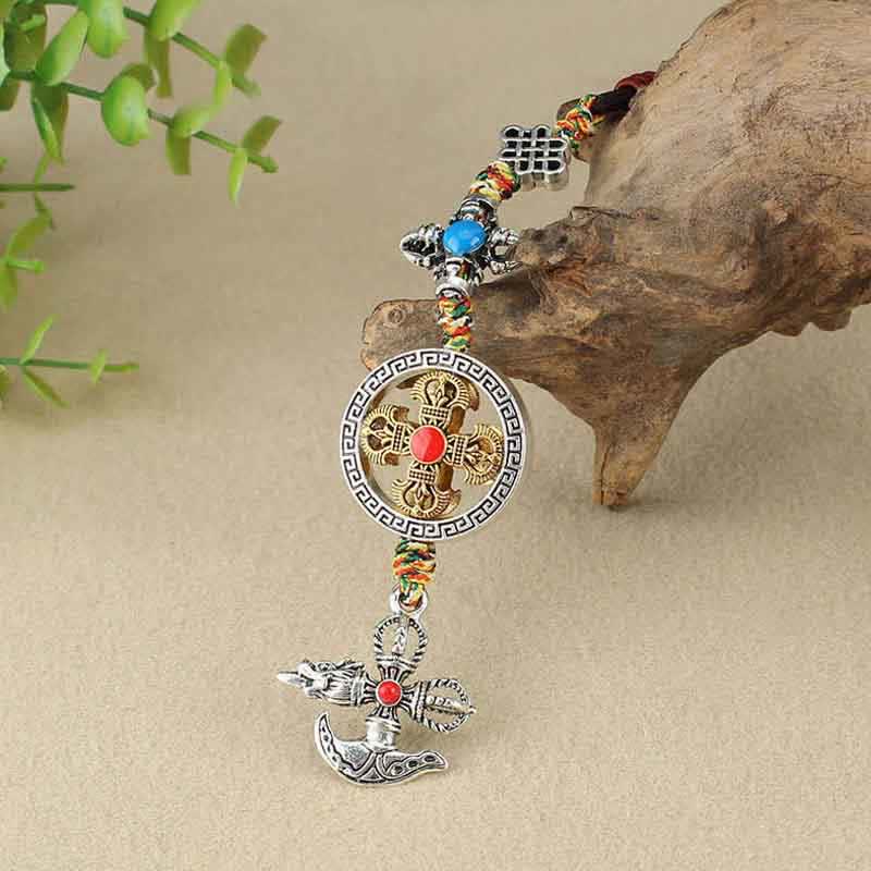 Buddha Stones Tibet Vajra Spiritual Power Car Hanging Decoration Car Hanging Decoration BS 1