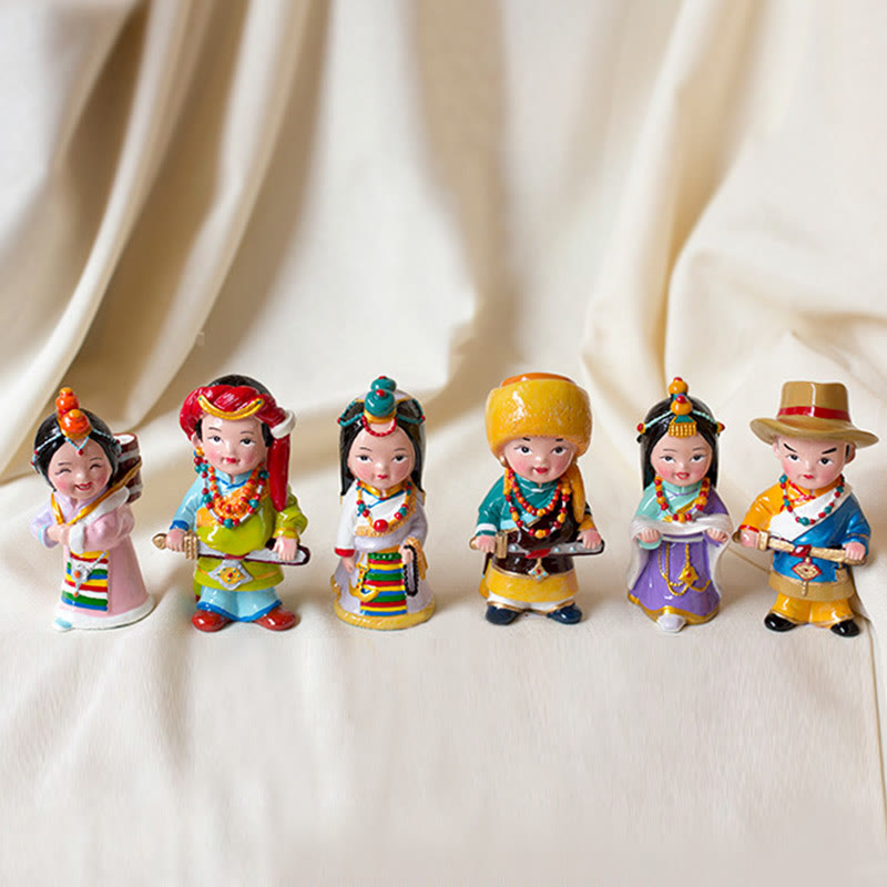 Buddha Stones Hand Painted Tibetan Figures Creative Home Office Car Decoration Ornament Desk Decoration BS 24