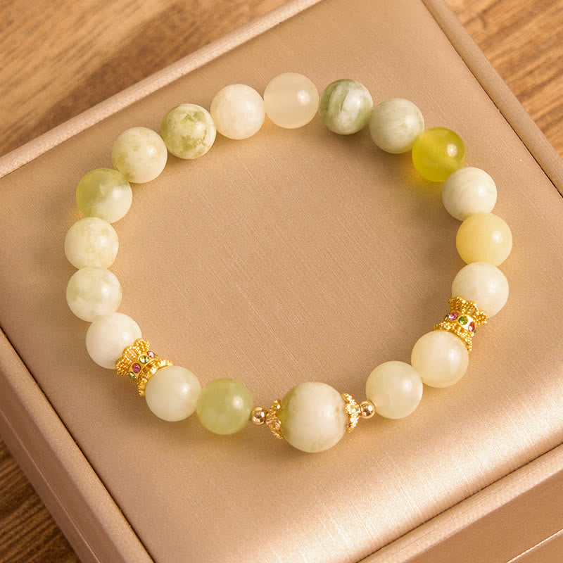 Buddha Stones Green Grape Color Jade Abundance Bracelet Bracelet BS 8