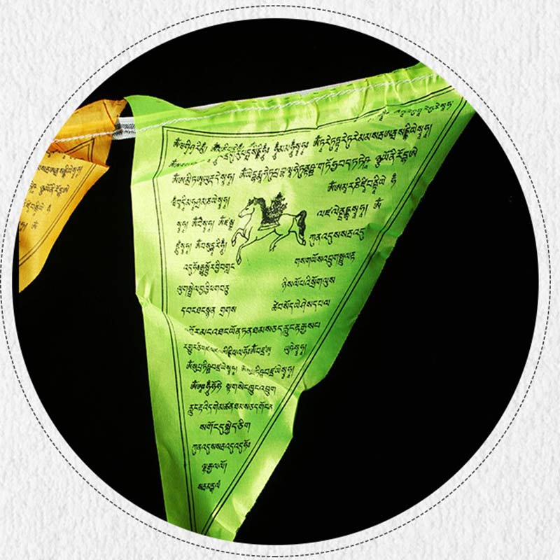 Buddha Stones Tibetan Blessing Outdoor 25 Pcs Triangle Prayer Flag Decoration Decorations buddhastoneshop 12