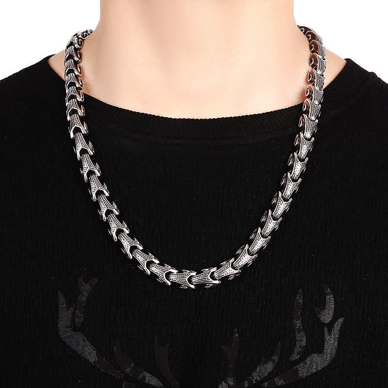 Buddha Stones Dragon Pattern Titanium Steel Protection Necklace Pendant Bracelet Necklaces & Pendants BS 13
