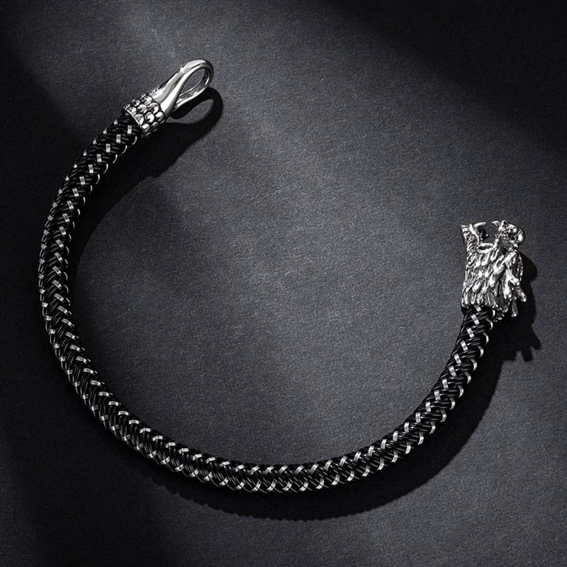 Buddha Stones Dragon Titanium Steel Protection Luck Bracelet Bracelet BS 9