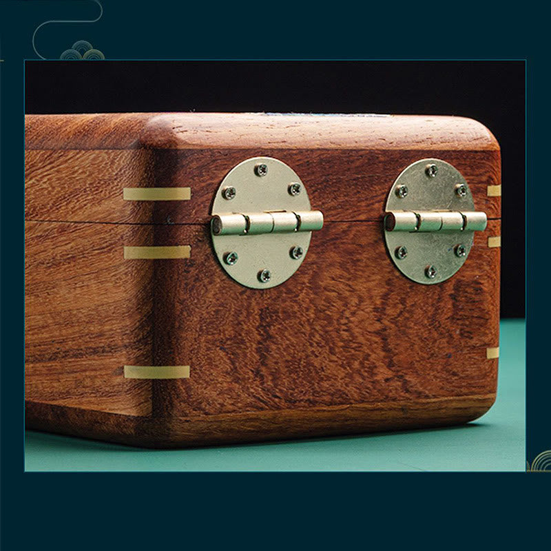 Buddha Stones Antique Flower Leaf Handmade Rosewood Jewelry Storage Box Wooden Gift Organizer Box Jewelry Storage Box BS 12