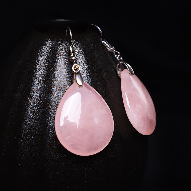 Buddha Stones Natural Aventurine Dangle Healing Drop Earrings Earrings BS 8