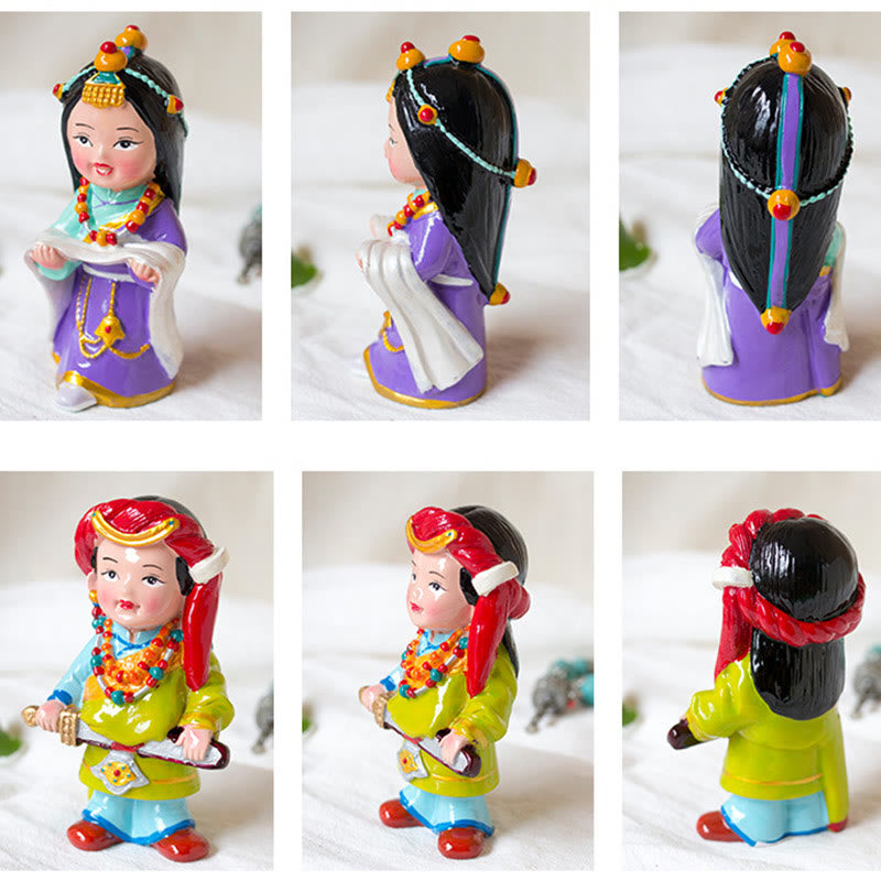 Buddha Stones Hand Painted Tibetan Figures Creative Home Office Car Decoration Ornament Desk Decoration BS 7