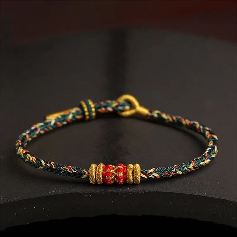 Buddha Stones Handmade Colorful Rope King Kong Knot Braided Luck Bracelet - image 18