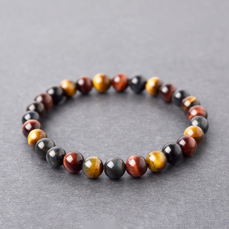 Bracelet de protection positive en œil-de-tigre naturel Foviel