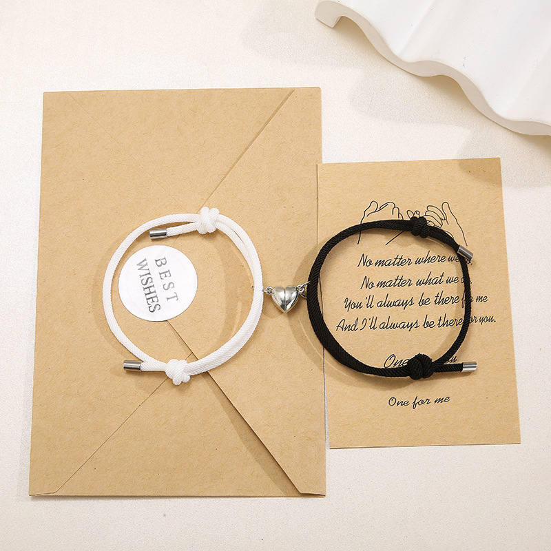 2Pcs Love Magnetic Couple String Strength Bracelet Bracelet BS 1