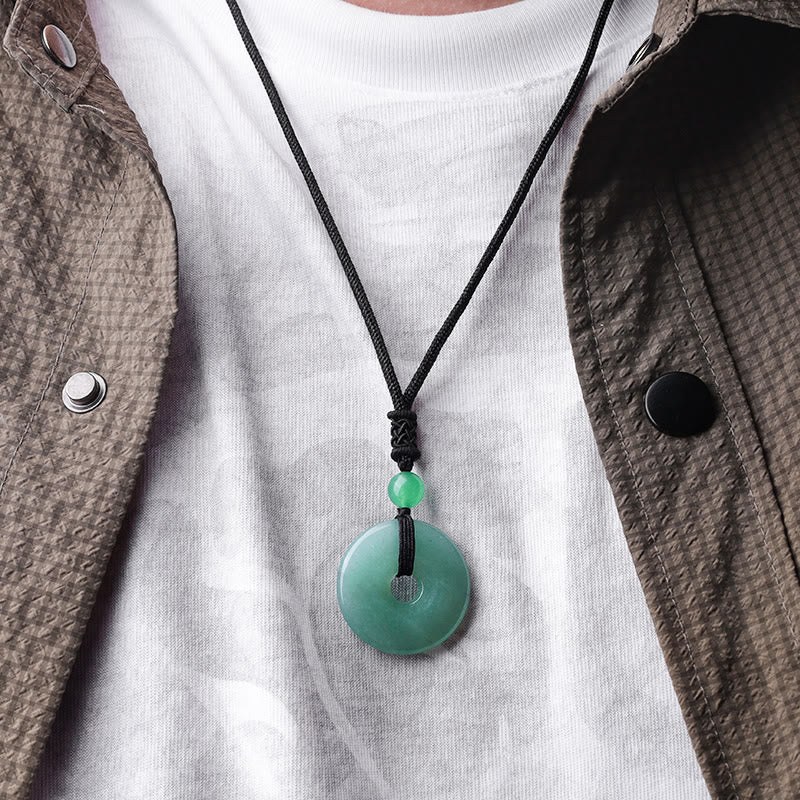 Buddha Stones Lucky Coin Pendant Healing Crystal Gemstone Necklace Necklaces & Pendants BS 3
