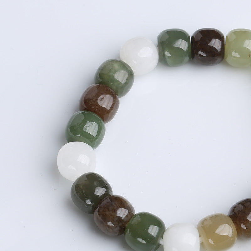 Buddha Stones Gradient Jade Luck Blessing Bracelet Bracelet BS 10