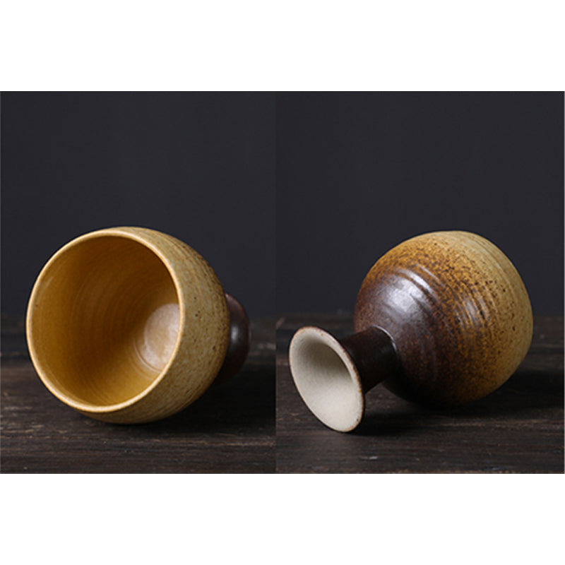 Buddha Stones Small Capacity Goblet Design Ceramic Wine Coffee Mug Tea Coffee Cup 170ml Coffee Mug BS 4