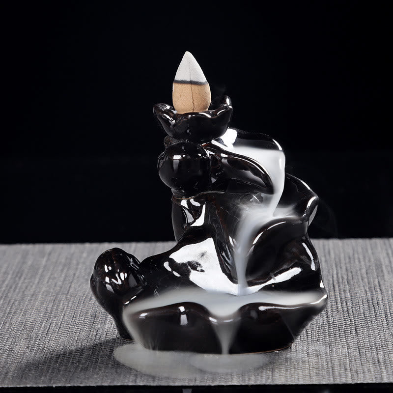 Handcrafted Waterfall Incense Holder Backflow Cone Ceramic Burner Incense Burner BS 2
