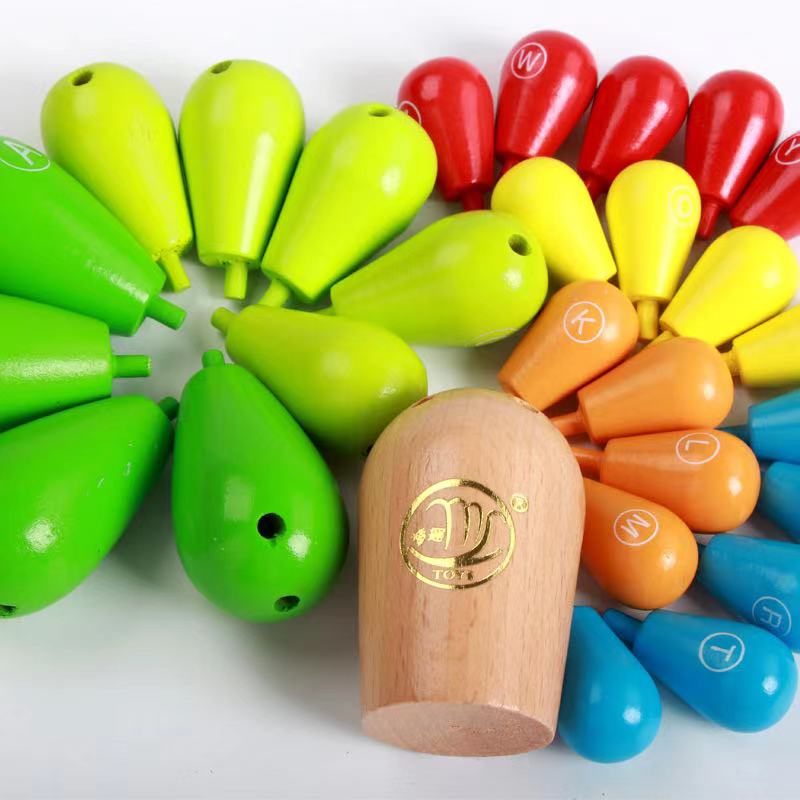 Wooden Aphabet Cactus - Fine motor skills toys