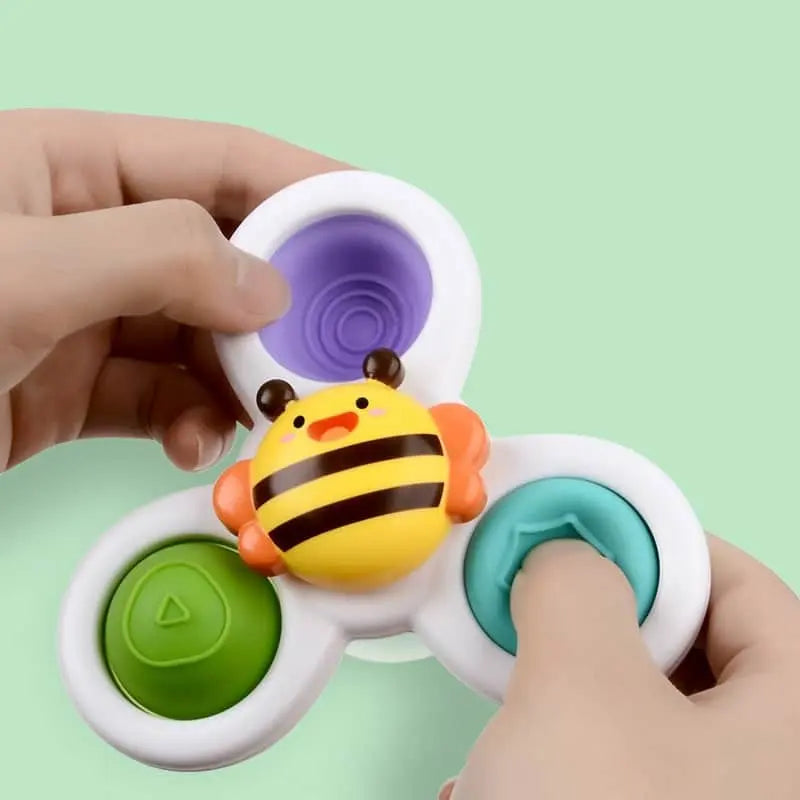 Fidtoy Bath Spinner for Bathtubs – Suction Cup Sensory Spinner Toy for Toddlers and Babies
