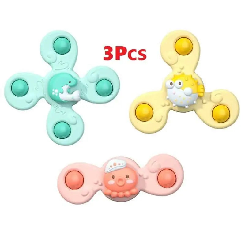 Fidtoy Bath Spinner for Bathtubs – Suction Cup Sensory Spinner Toy for Toddlers and Babies