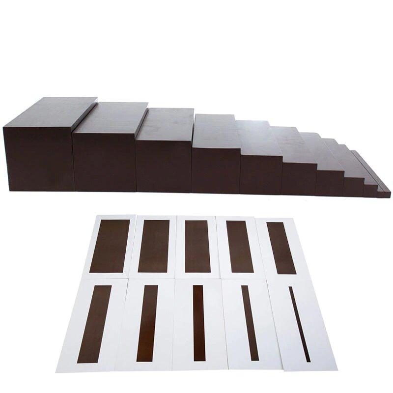 Fidtoy Brown Stairs Montessori Sensorial Wooden Toy