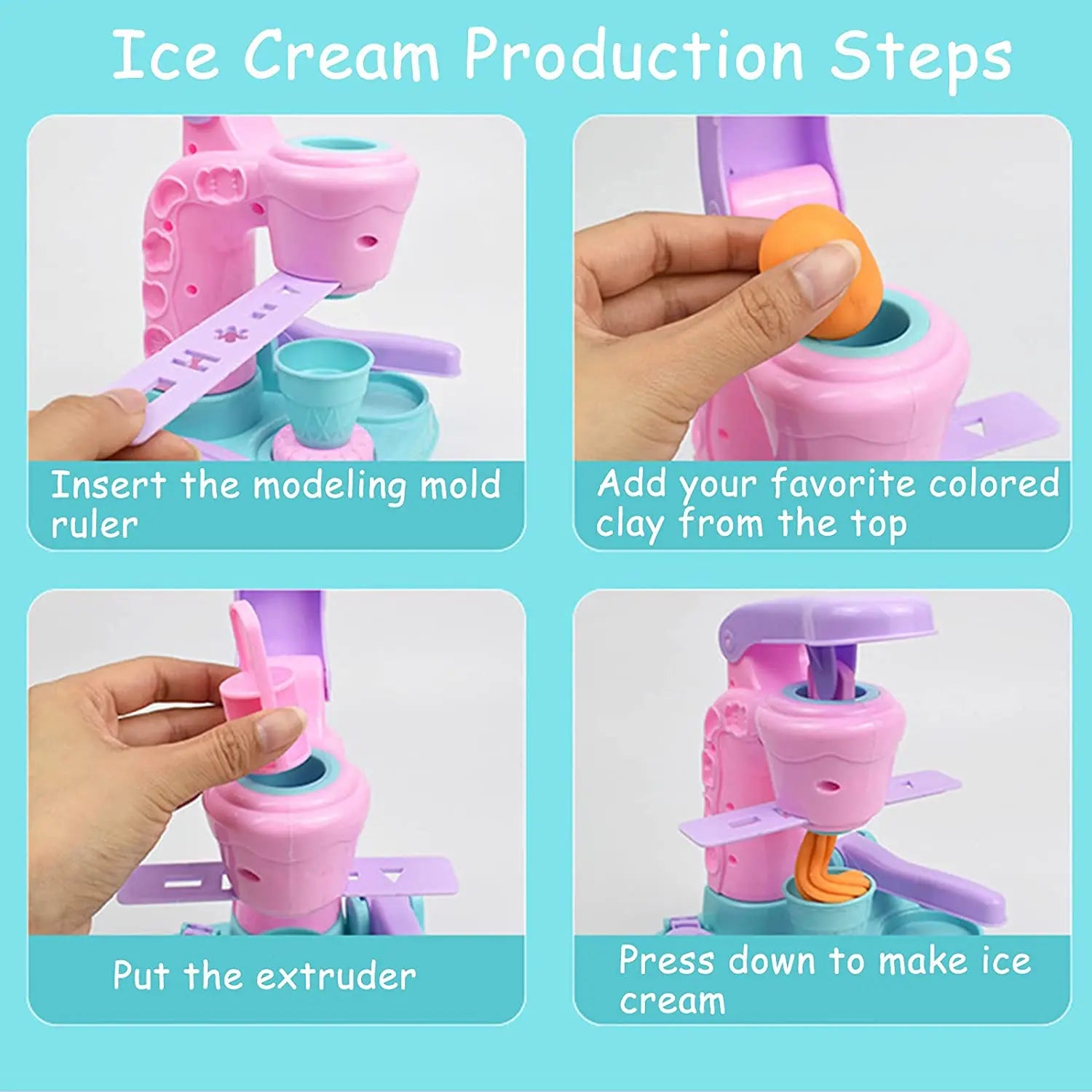Ice Cream Clay Set™ - Creaciones Frescas - Máquina de helados de arcilla