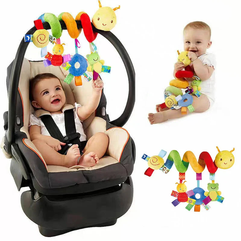 Fidtoy Baby Spiral Stroller Toy – Sensory Plush Hanging Activity for 0-12 Months