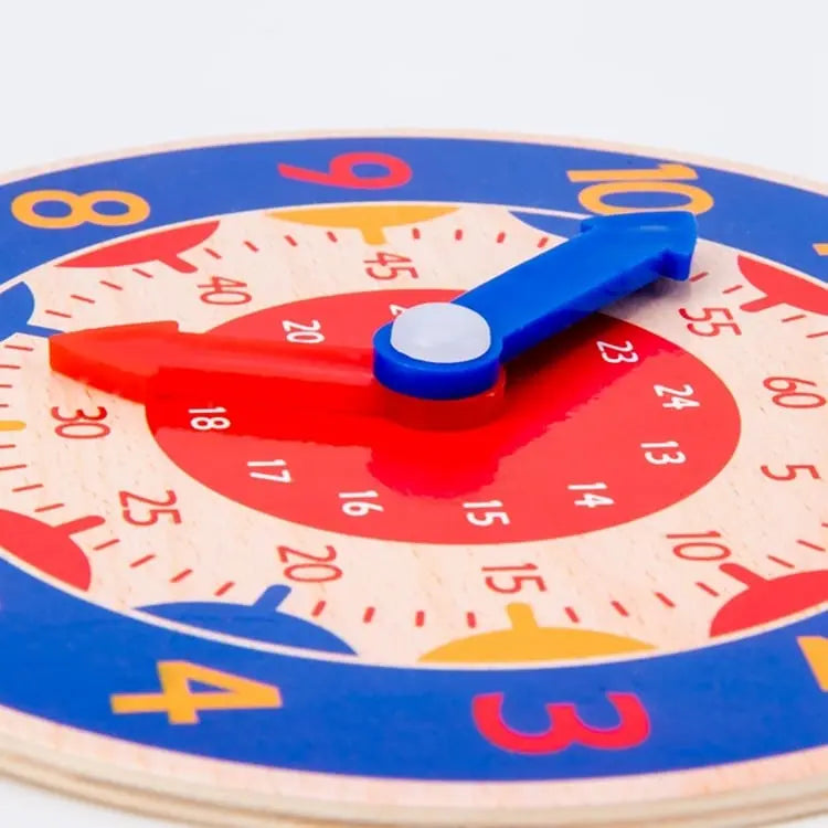 Fidtoy Reloj de Aprendizaje Montessori de Madera – Juguete Educativo para Niños Pequeños sobre el Tiempo y la Independencia