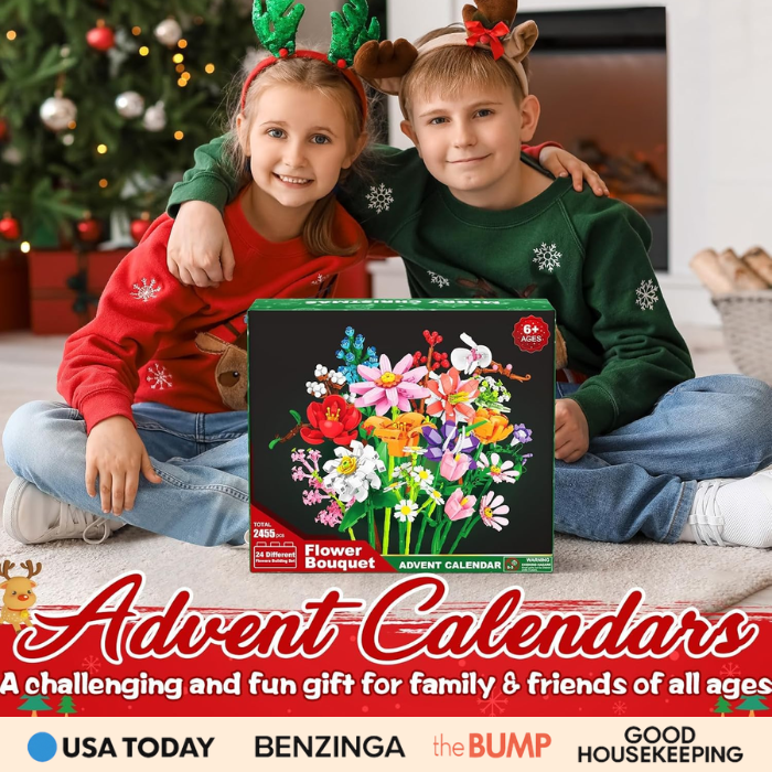 MerryBlooms™ Calendario de Adviento Construible de 24 Días