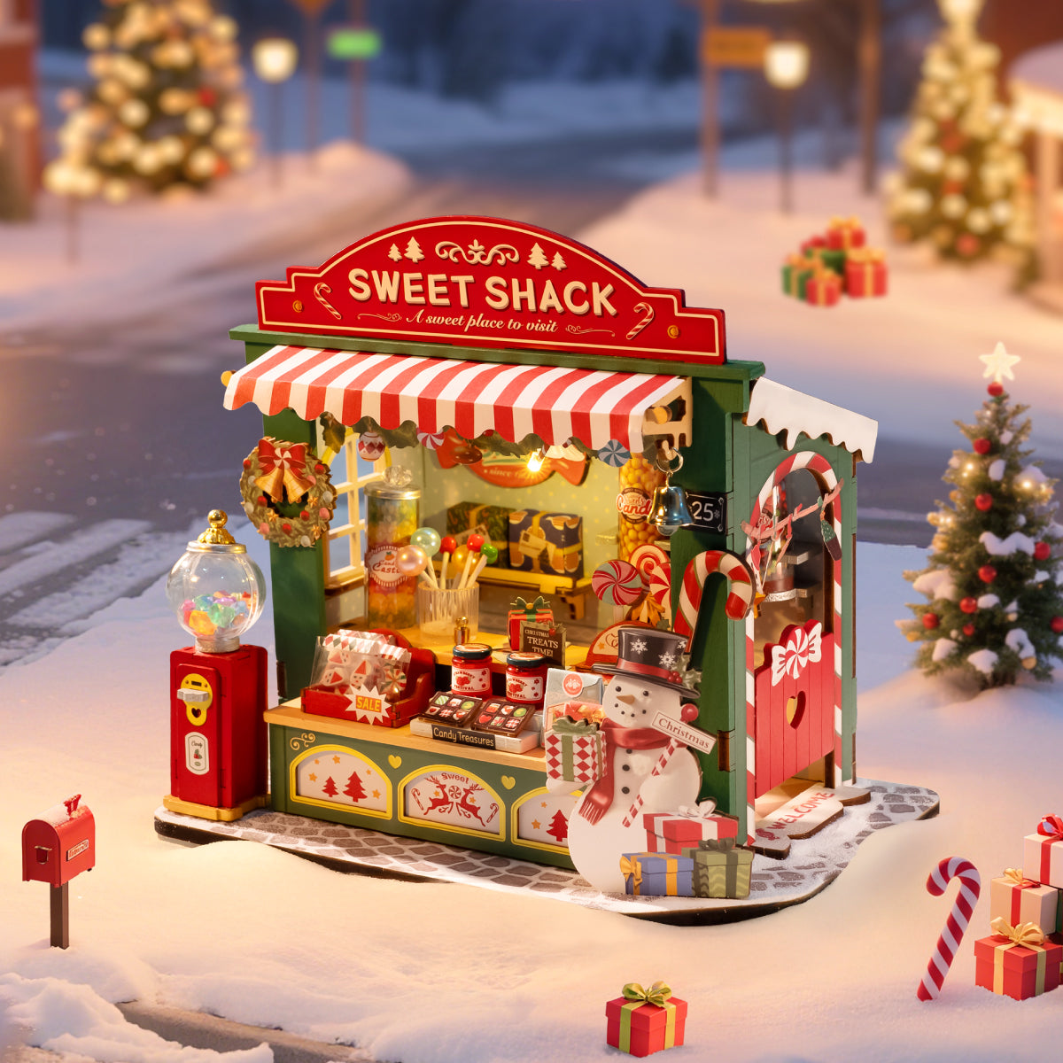 Casa en Miniatura DIY: Puesto de Dulces Navideños
