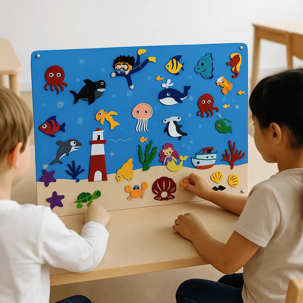 Fidtoy Interactive Farm Kit – Montessori Felt Board for Toddlers’ Storytelling & Early Learning