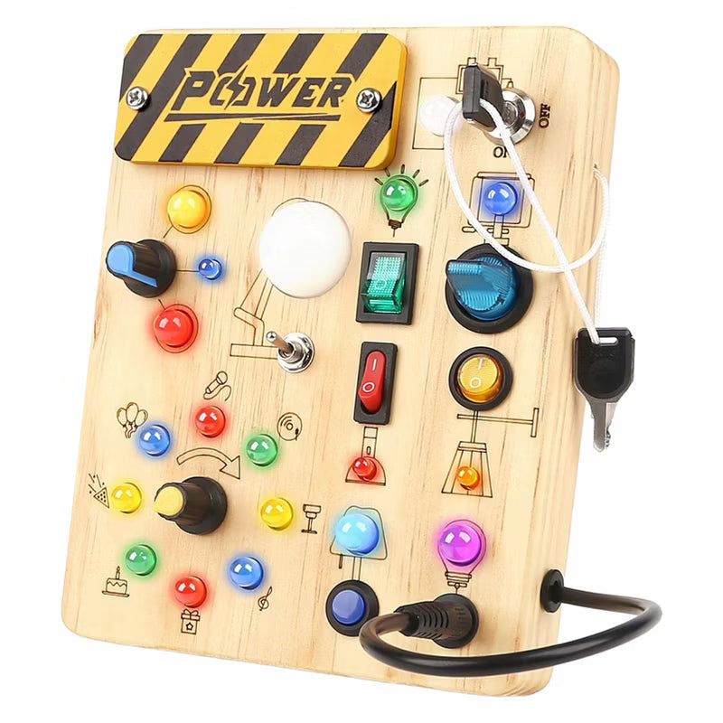 LED Montessori Busy Board - Sensory Learning Toy for Toddlers