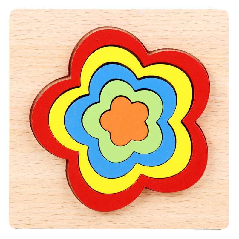 Fidtoy Puzzle en Bois pour Tout-Petits – Jouet Éducatif Montessori d'Apprentissage des Formes pour Enfants de 1 à 6 Ans