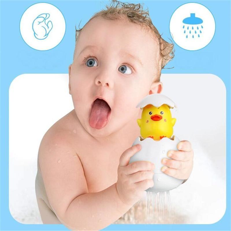 Fidtoy Penguin Hatching Bath Toy for Toddlers – Interactive Egg Water Spray Bath Toy