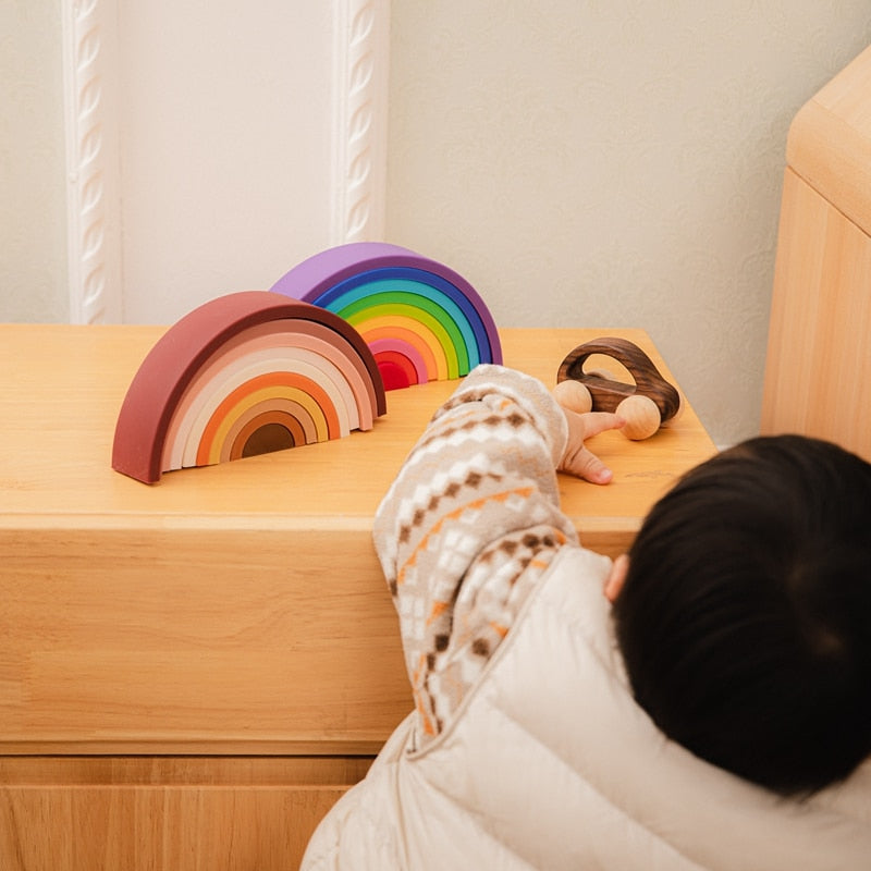 Silicone Stacking Rainbow