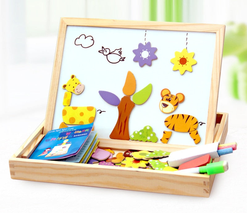 Fidtoy Magnetic Drawing Board Puzzle Toy for Kids 2+