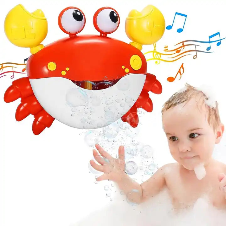 Fidtoy Musical Crab Bubble Bath Toy for Toddlers – Bubble Maker Bath Toy with Music for Kids