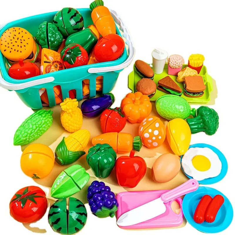 Fidtoy Ensemble de jouets fruits et légumes à découper – Jouet de cuisine pour tout-petits