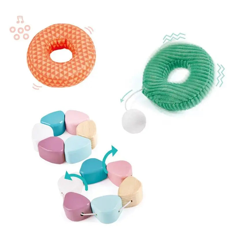 Fidtoy Bunny Stacking Toy Baby Sensory Learning Rings Toy