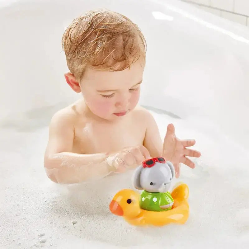 Fidtoy Spin Splash Elephant Bath Toy with Color Changing Ring
