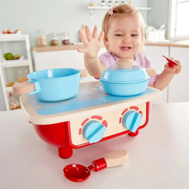 Juego de cocina de madera Fidtoy para niños pequeños de 18 meses en adelante
