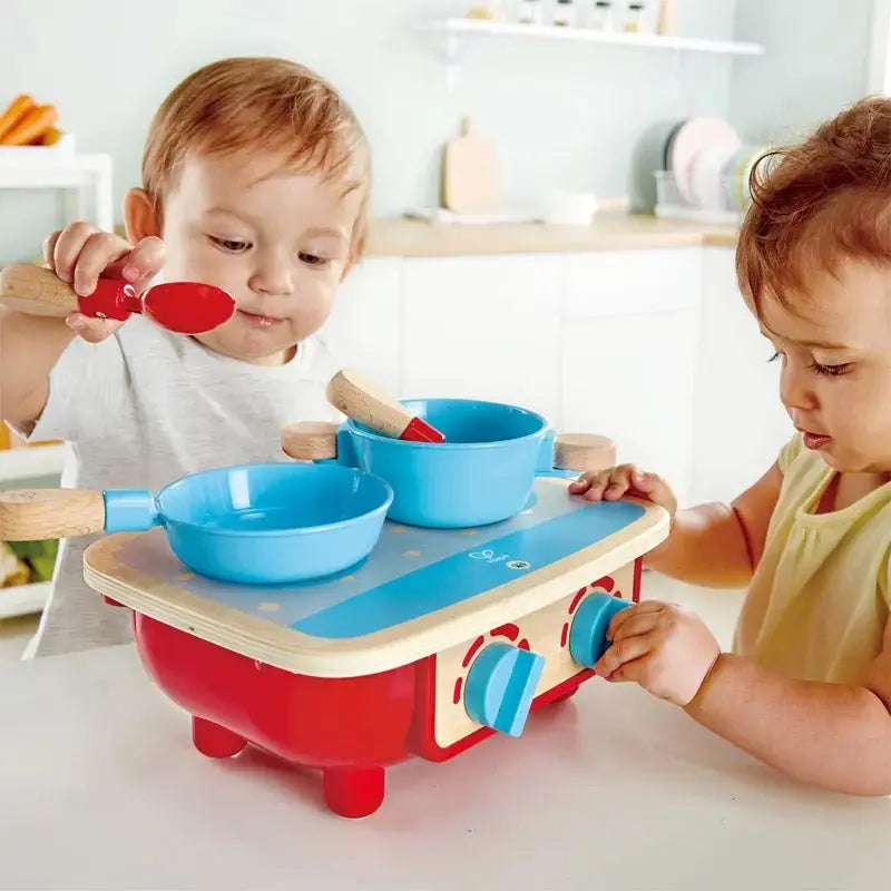 Juego de cocina de madera Fidtoy para niños pequeños de 18 meses en adelante