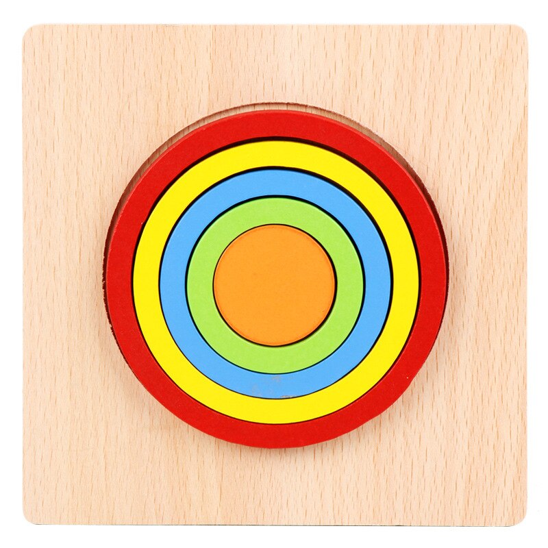 Fidtoy Puzzle en Bois pour Tout-Petits – Jouet Éducatif Montessori d'Apprentissage des Formes pour Enfants de 1 à 6 Ans