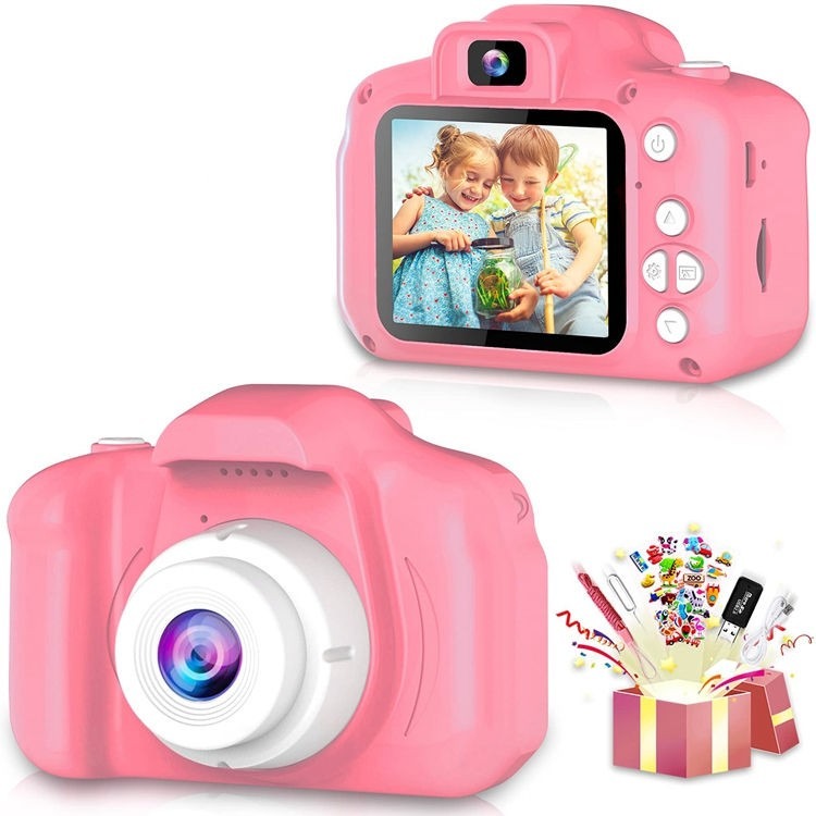 Appareil photo numérique pour enfants Fidtoy 48MP 1080P, mini appareil photo pour tout-petits avec carte SD 32 Go