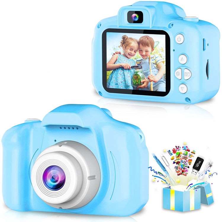Appareil photo numérique pour enfants Fidtoy 48MP 1080P, mini appareil photo pour tout-petits avec carte SD 32 Go