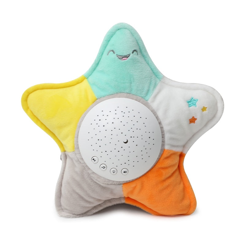 Fidtoy Starry Night Plush Night Light for Infants – Soft Projection & Soothing Music