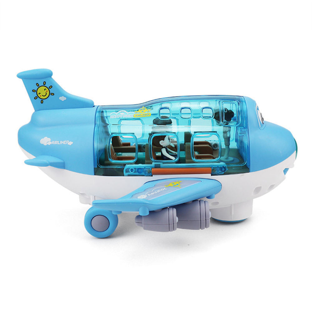 Fidtoy Avion Musical avec Lumières, Sons et Mouvement Automatique (Bump & Go) pour Enfants