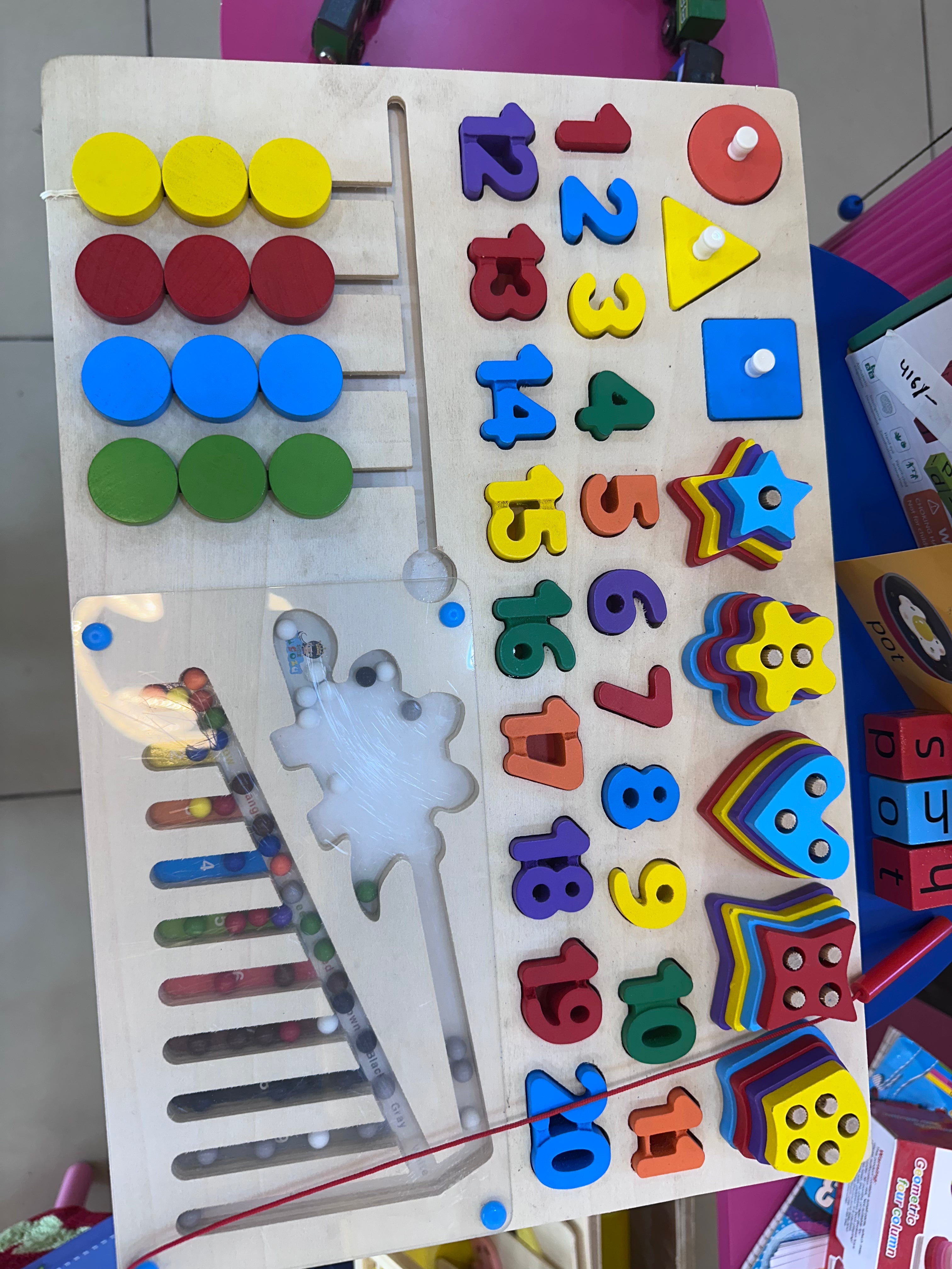 Fidtoy Wooden Learning 6 in 1 toys