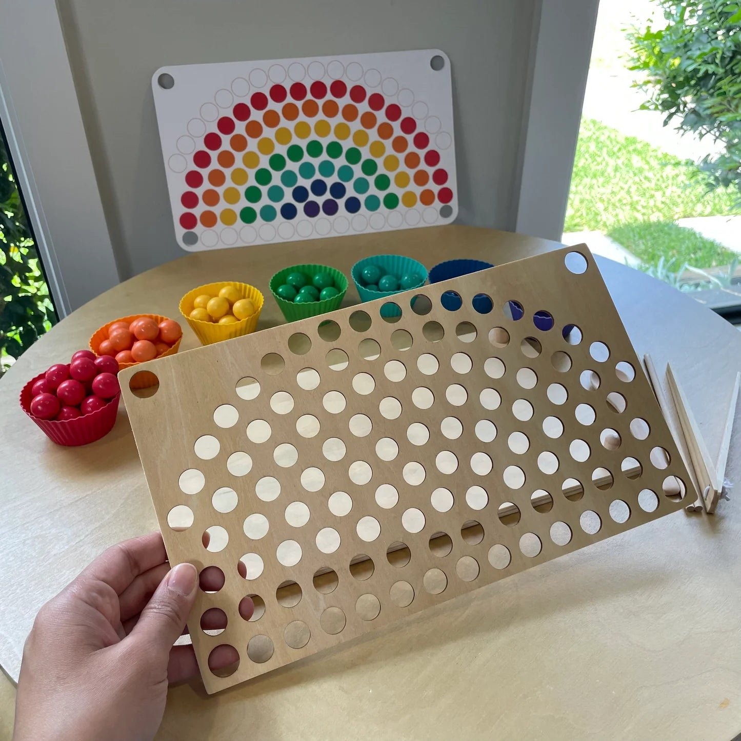 Fidtoy Montessori Rainbow Beads