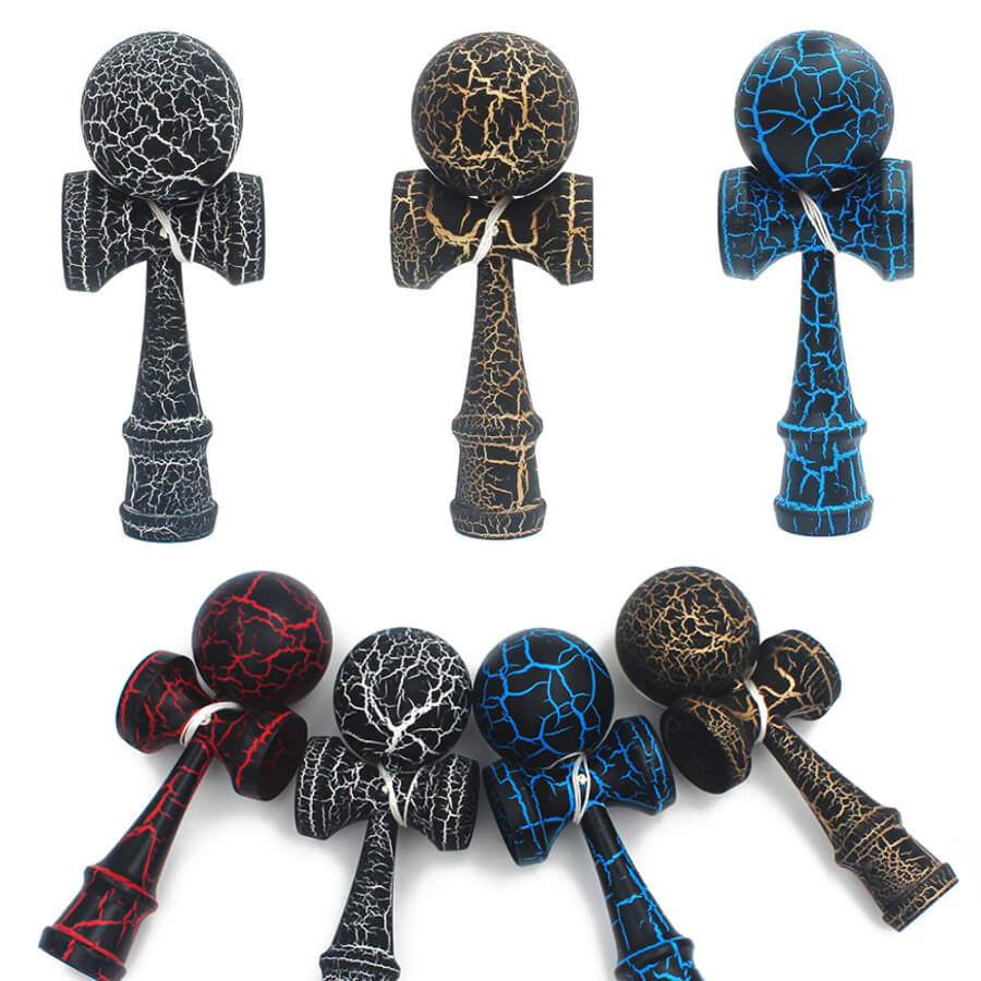 Fidtoy Kendama Cracks Wooden Skill Toy for Kids