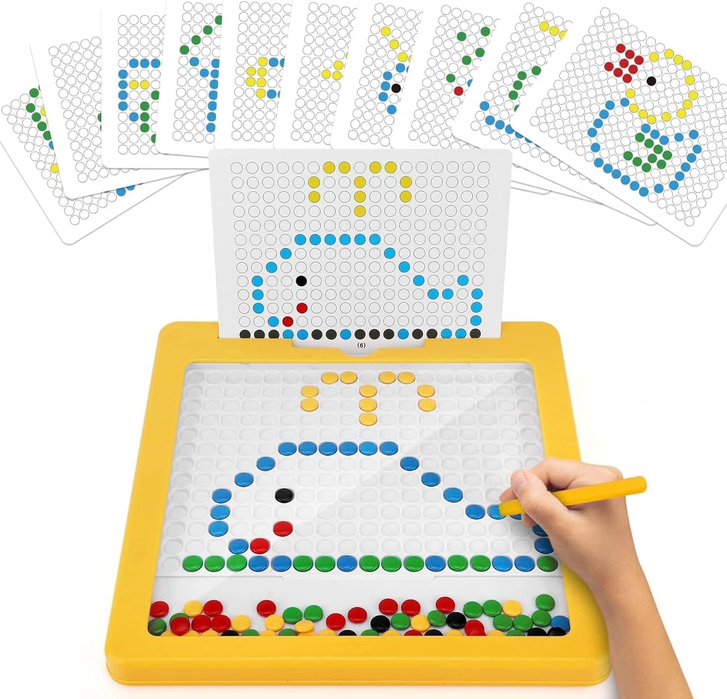 Fidtoy Magnetic Drawing Board for Kids – Montessori Art & Creative Bead Toy for Toddlers