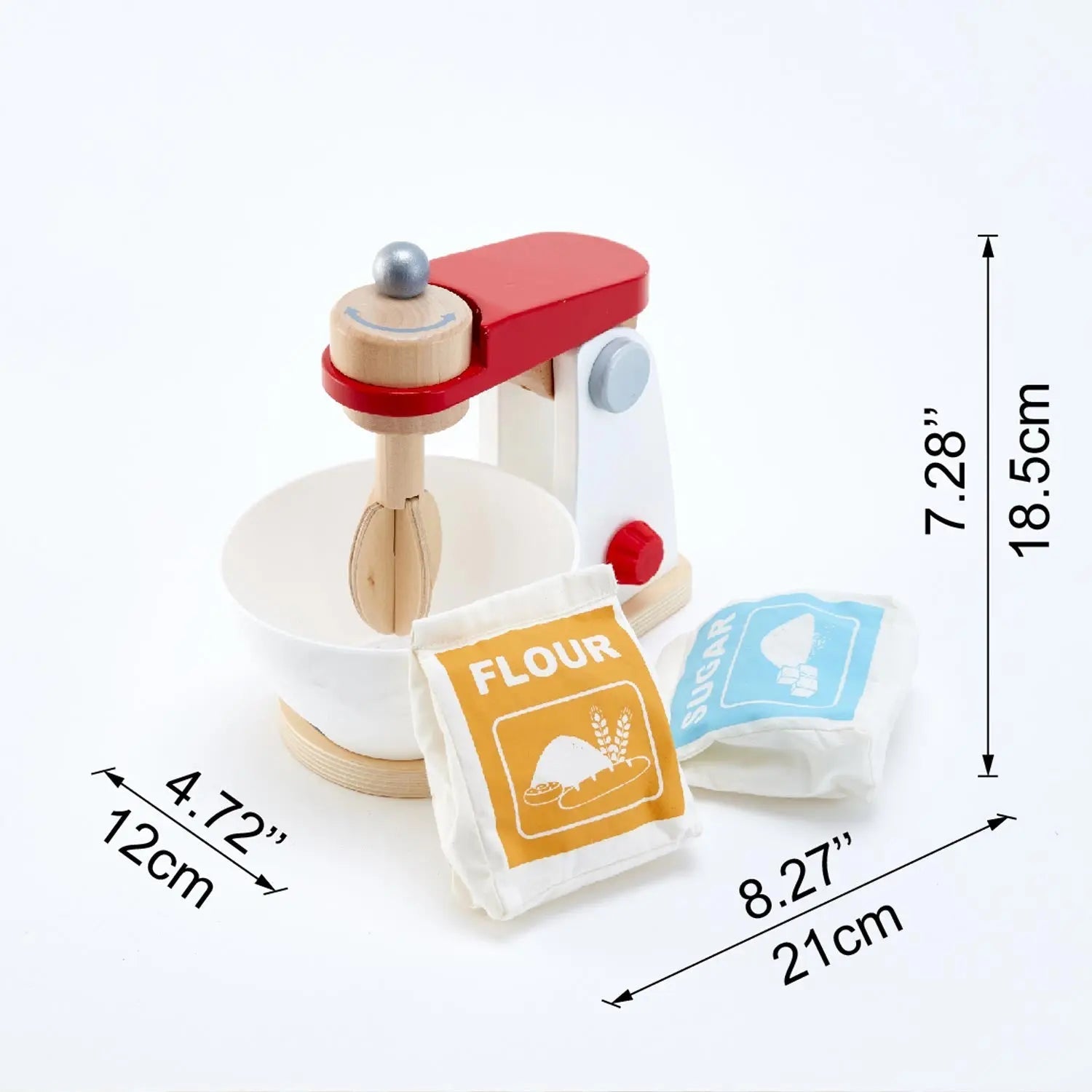 Fidtoy Wooden Kitchen Mixer Toy Pretend Play Baking Set