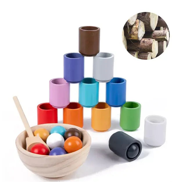 Montessori arcoíris para combinar colores